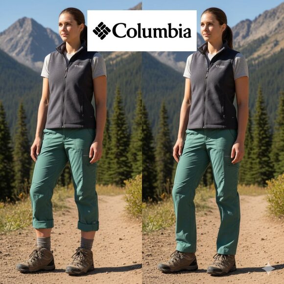 Columbia PFG Aruba Roll-Up Cargo Pants for Outdoor Adventures Size 4 - Picture 1 of 11